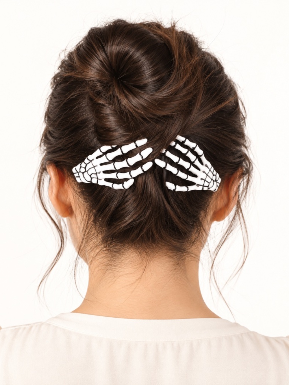 Skeleton Hand Halloween Hair Barrettes β Set of Two x 5 (FIVE PAIRS)